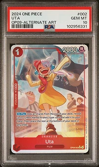 2024 One Piece Op09-emperors In The New World 002 Uta Alternate Art PSA 10