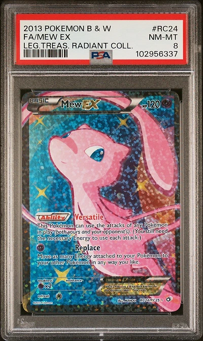 2013 Pokemon Black & White Legendary Treasures Radiant Collection Rc24 Full Art/mew Ex PSA