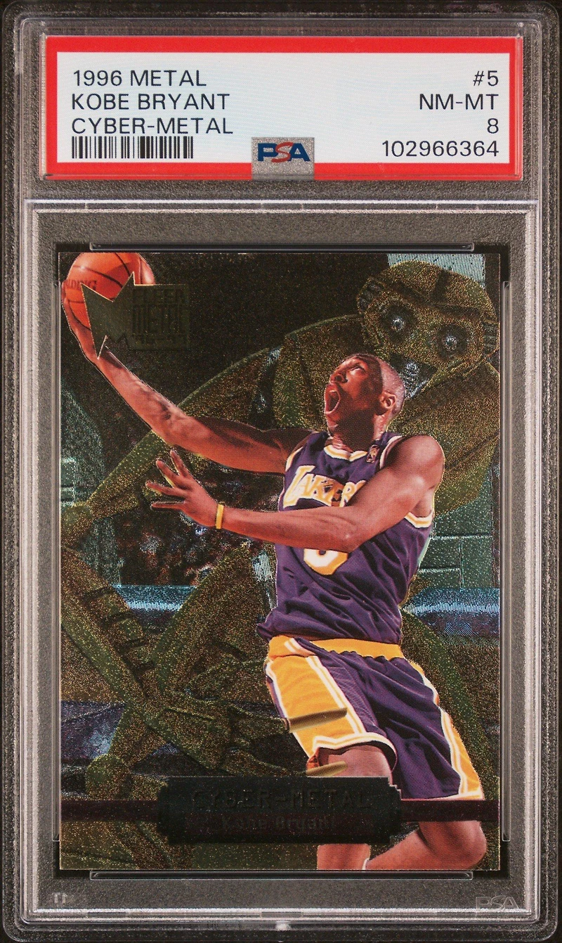 1996 Metal Cyber-metal 5 Kobe Bryant PSA 8