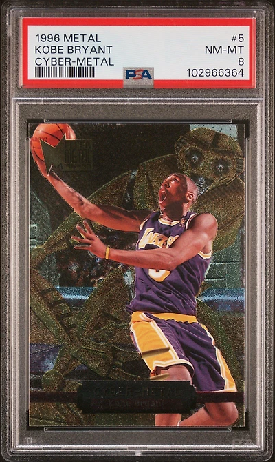 1996 Metal Cyber-metal 5 Kobe Bryant PSA 8
