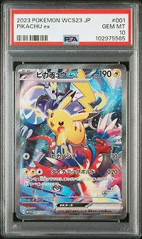 2023 Pokemon Japanese Wcs23-world Championships Yokohama Deck: Pikachu 001 Pikachu Ex PSA