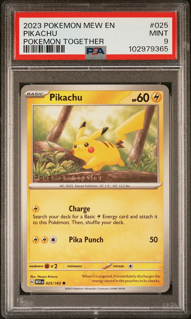 2023 Pokemon Mew En-151 025 Pikachu Pokemon Together PSA