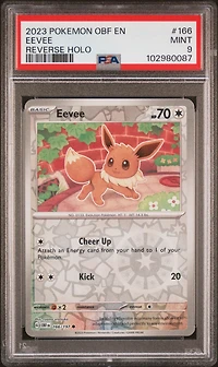 2023 Pokemon Obf En-obsidian Flames 166 Eevee Reverse Holo PSA