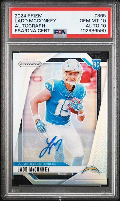 2024 Panini Prizm 365 Ladd Mcconkey Autograph PSA 10