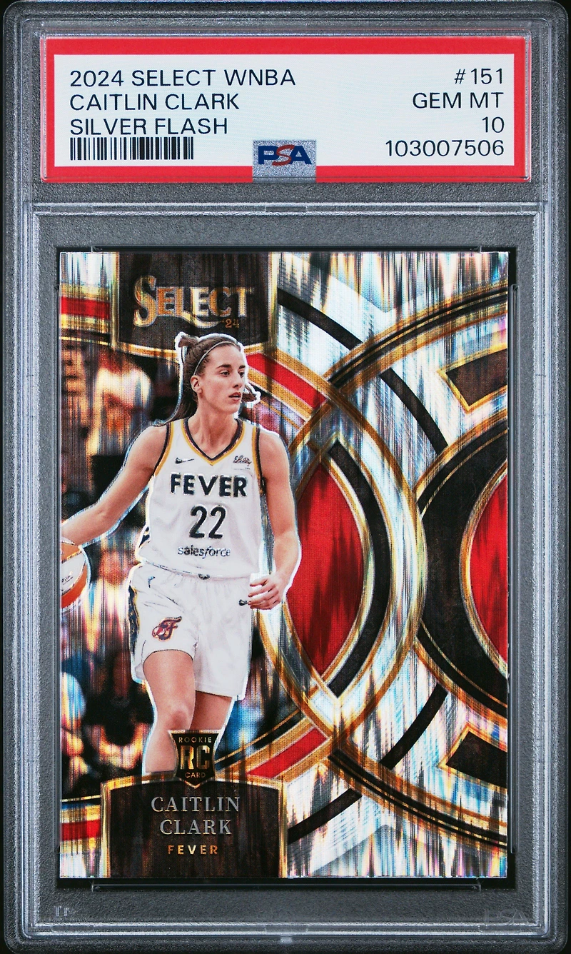 2024 Panini Select Wnba 151 Caitlin Clark Silver Flash PSA 10