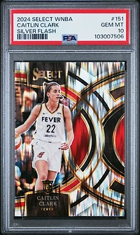 2024 Panini Select Wnba 151 Caitlin Clark Silver Flash PSA 10