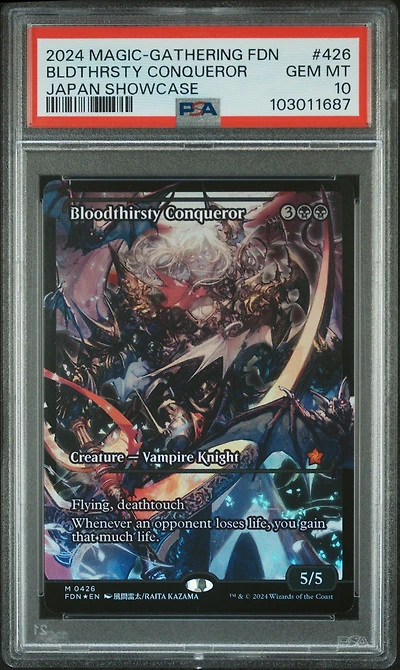 2024 Magic The Gathering Foundations 426 Bloodthirsty Conqueror Japan Showcase PSA 10