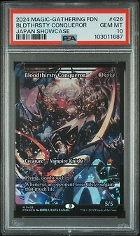 2024 Magic The Gathering Foundations 426 Bloodthirsty Conqueror Japan Showcase PSA 10