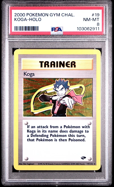 2000 Pokemon Gym Challenge 19 Koga-holo PSA