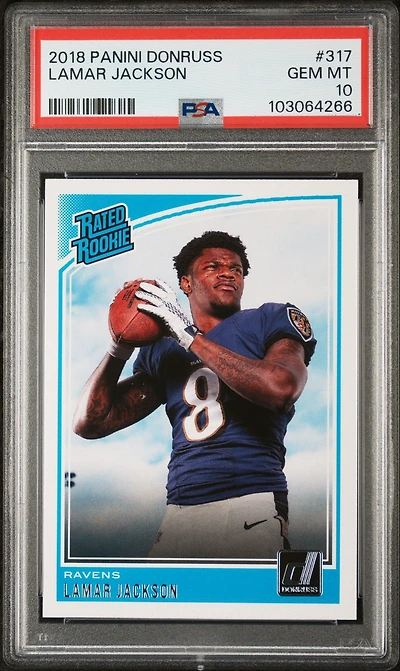 2018 Panini Donruss 317 Lamar Jackson PSA