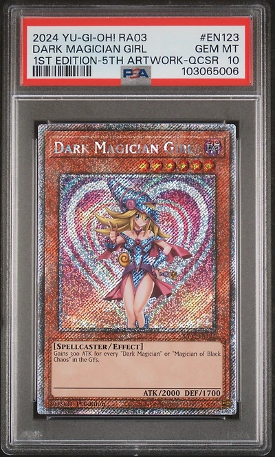 2024 Yu-gi-oh! Ra03-quarter Century Bonanza En123 Dark Magician Girl 1st Edition-5th Tcg Artwork-quarter Century Secret Rare PSA 10