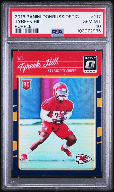2016 Panini Donruss Optic 117 Tyreek Hill PSA
