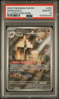 2023 Pokemon Par En-paradox Rift 202 Garganacl Illustration Rare PSA