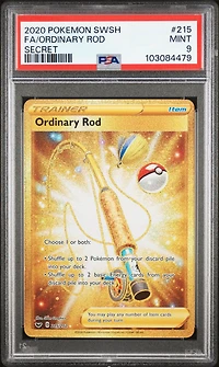 2020 Pokemon Sword & Shield 215 Full Art/ordinary Rod Secret PSA