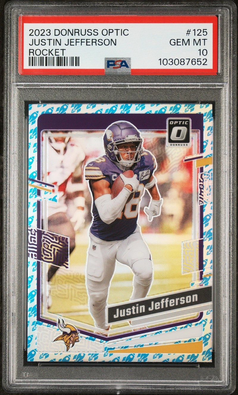 2023 Panini Donruss Optic 125 Justin Jefferson Rocket PSA 10