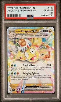 2024 Pokemon Ssp En-surging Sparks 133 Alolan Exeggutor Ex PSA 10