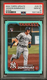 2024 Topps Update Us175 Jasson Dominguez Aqua PSA 10
