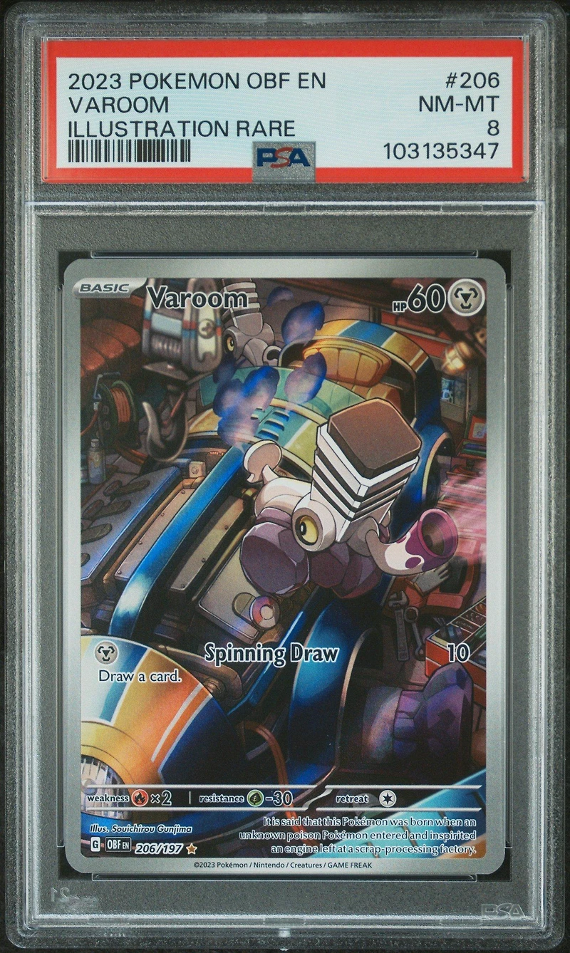 2023 Pokemon Obf En-obsidian Flames 206 Varoom Illustration Rare PSA
