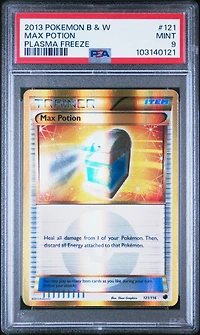 2013 Pokemon Black & White Plasma Freeze 121 Max Potion PSA 9