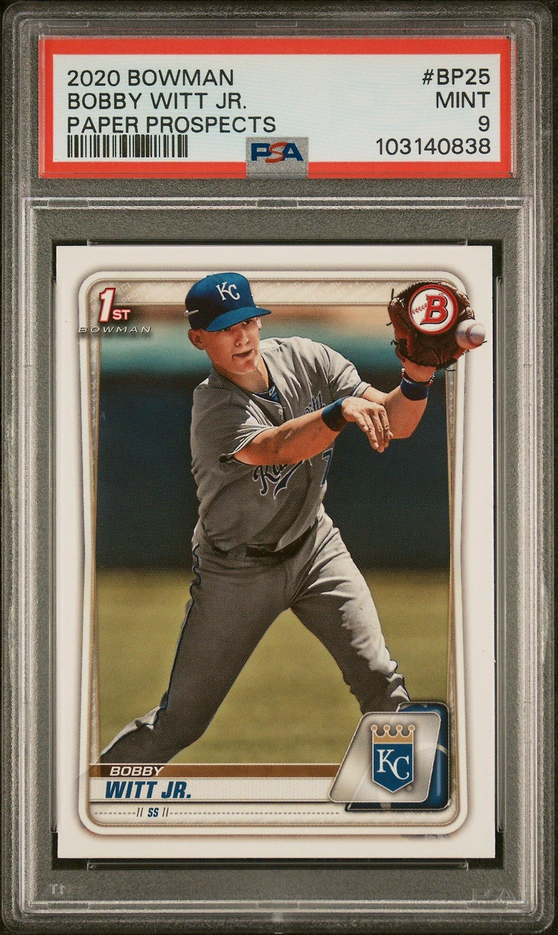 2020 Bowman Paper Prospects Bp25 Bobby Witt Jr. PSA