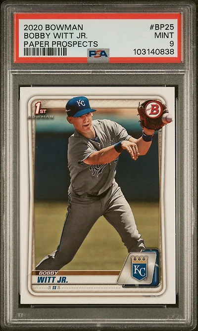 2020 Bowman Paper Prospects Bp25 Bobby Witt Jr. PSA