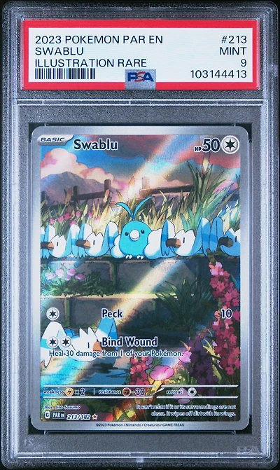 2023 Pokemon Par En-paradox Rift 213 Swablu Illustration Rare PSA