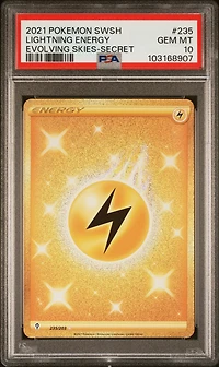 2021 Pokemon Sword & Shield Evolving Skies 235 Lightning Energy Secret PSA 10