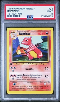 1999 Pokemon French 24 Reptincel 1st Edition PSA
