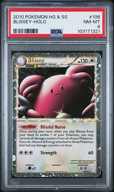 2010 Pokemon Heartgold & Soulsilver 106 Blissey-holo PSA