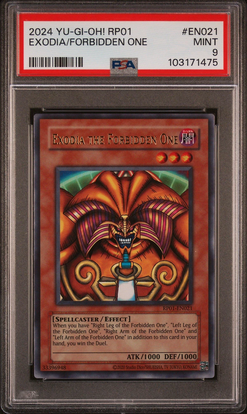 2024 Yu-gi-oh! Rp01-retro Pack En021 Exodia The Forbidden One PSA 9