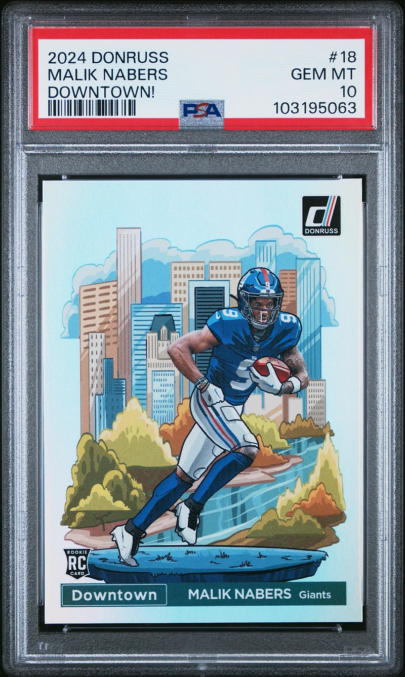 2024 Panini Donruss Downtown! 18 Malik Nabers PSA