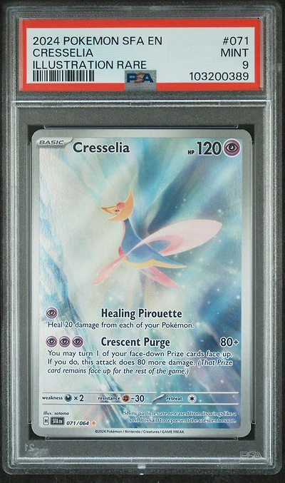 2024 Pokemon Sfa En-shrouded Fable 071 Cresselia Illustration Rare PSA