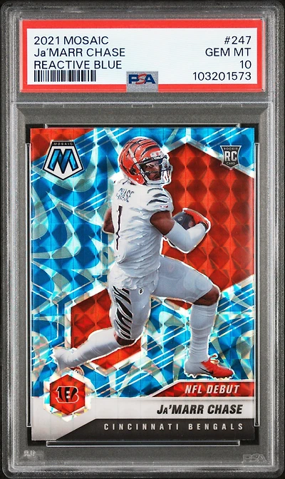 2021 Panini Mosaic Ja’marr Chase Reactive PSA