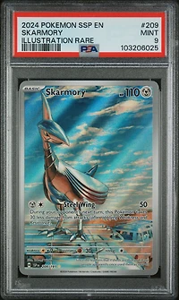 2024 Pokemon Ssp En-surging Sparks 209 Skarmory Illustration Rare PSA
