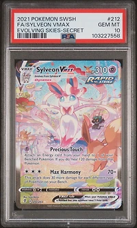 2021 Pokemon Sword & Shield Evolving Skies Full Art/sylveon Vmax Secret PSA