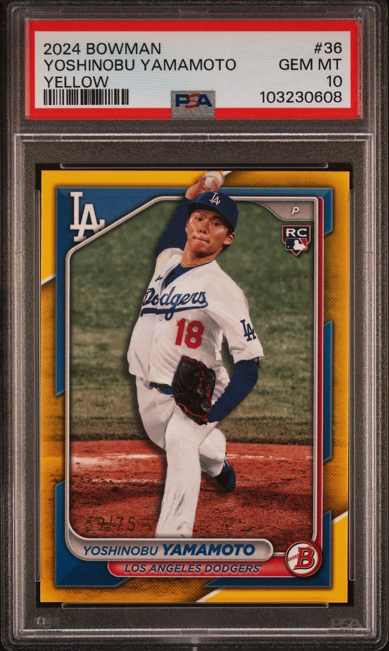 2024 Bowman 36 Yoshinobu Yamamoto PSA 10
