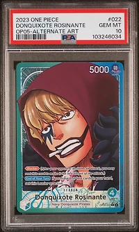 2023 One Piece Op05-awakening Of The New Era 022 Donquixote Rosinante Alternate Art PSA 10