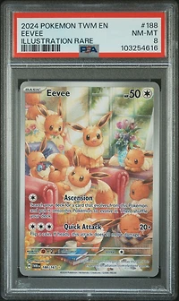 2024 Pokemon Twm En-twilight Masquerade 188 Eevee Illustration Rare PSA