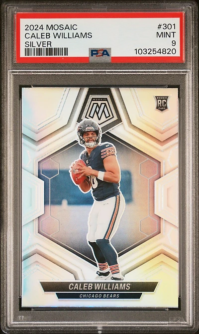2024 Panini Mosaic 301 Caleb Williams Silver PSA 9
