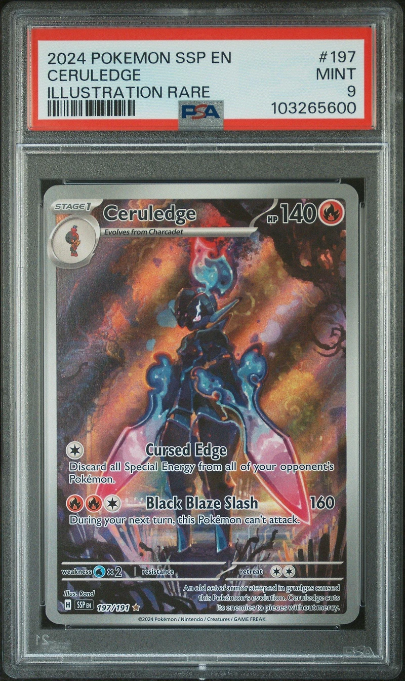 2024 Pokemon Ssp En-surging Sparks 197 Ceruledge Illustration Rare PSA