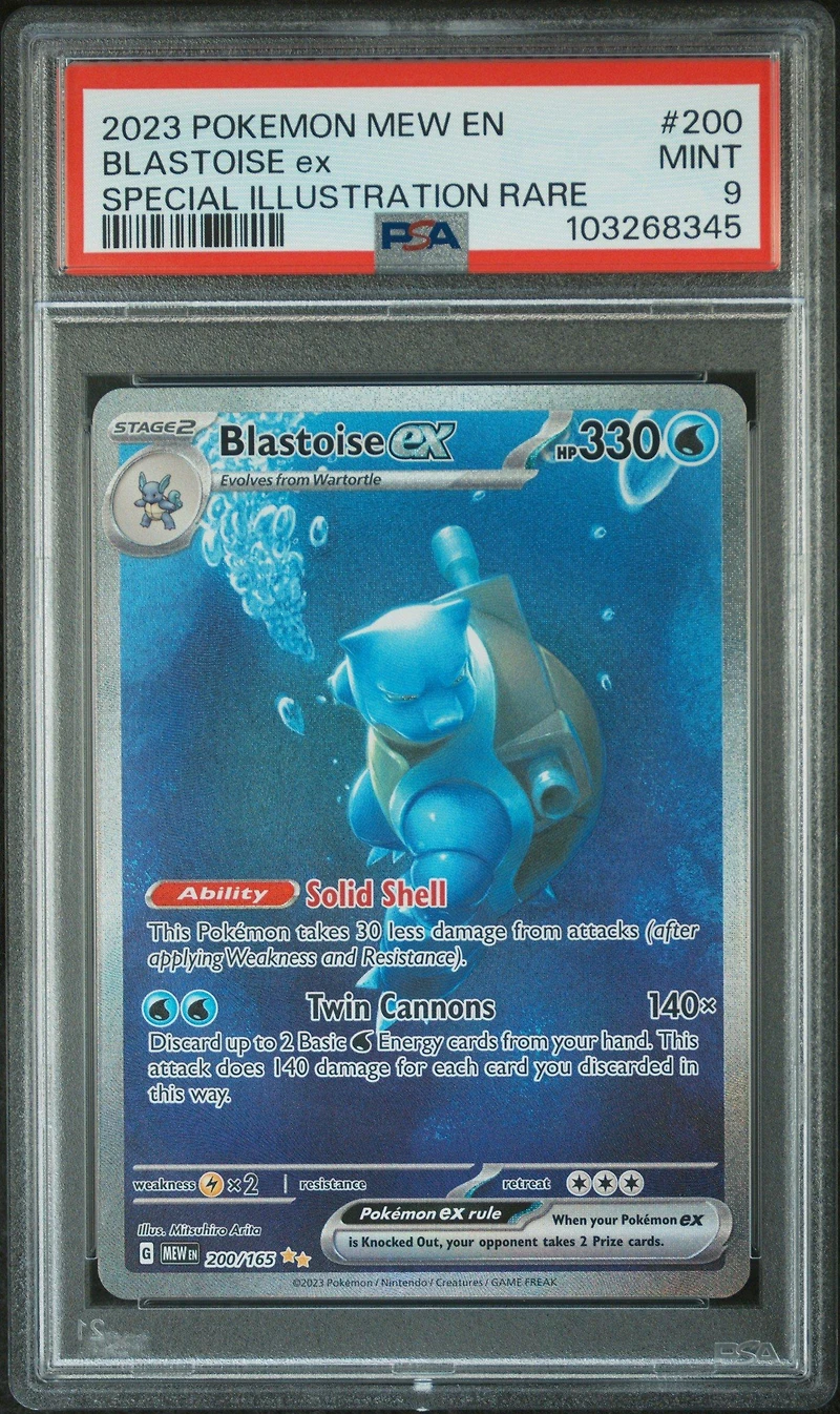 2023 Pokemon Mew En-151 200 Blastoise Ex Special Illustration Rare PSA