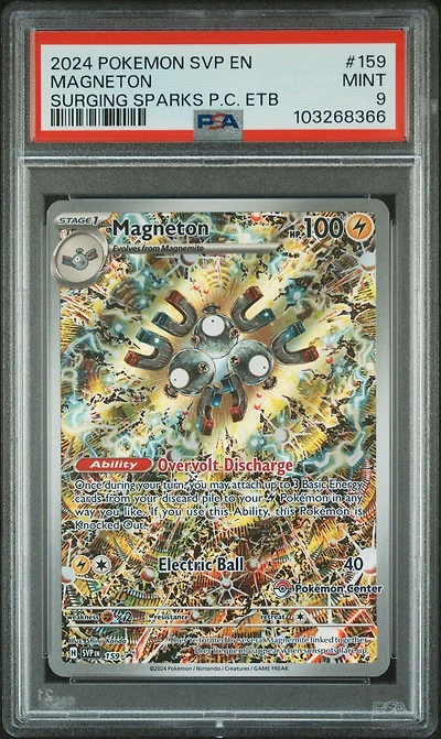 2024 Pokemon Svp En-sv Black Star Promo 159 Magneton Surging Sparks Pokemon Center Elite Trainer Box PSA