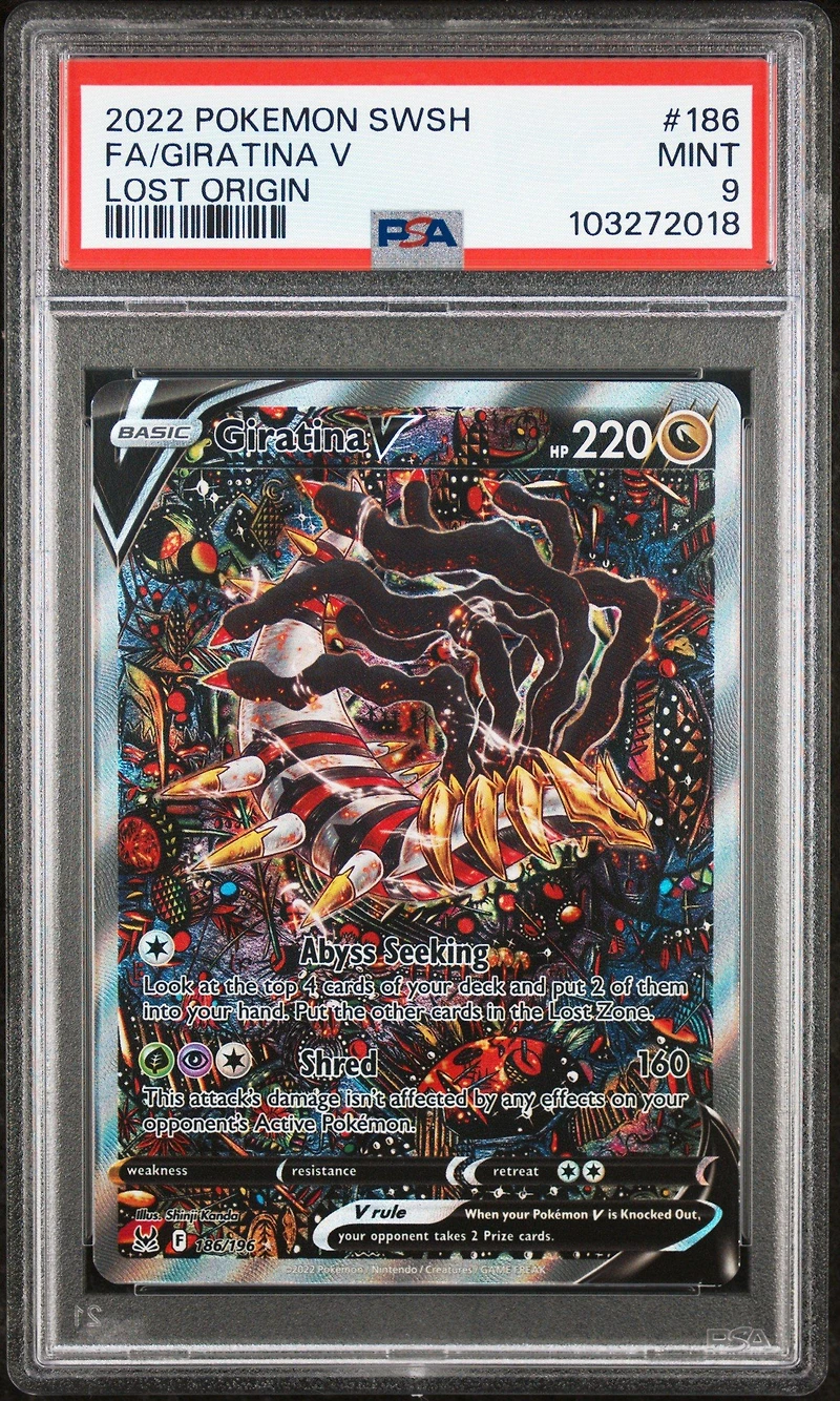 2022 Pokemon Sword & Shield Lost Origin Full Art/giratina V PSA