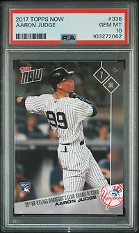 2017 Topps Now Aaron Judge PSA 10
