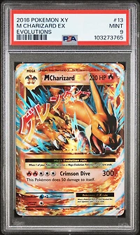2016 Pokemon Xy Evolutions 13 M Charizard Ex PSA