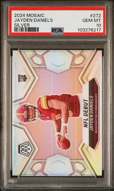 2024 Panini Mosaic 272 Jayden Daniels Silver PSA 10