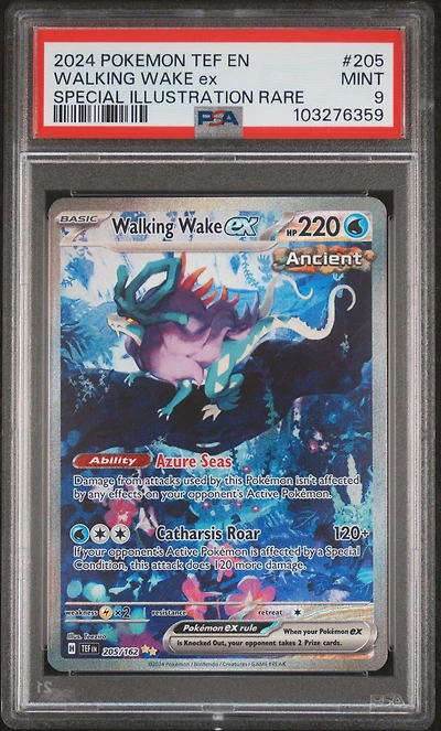 2024 Pokemon Tef En-temporal Forces 205 Walking Wake Ex Special Illustration Rare PSA