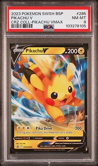 2023 Pokemon Swsh Black Star Promo 285 Pikachu V Crown Zenith Collections-pikachu Vmax PSA