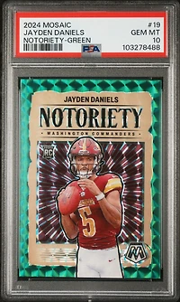 2024 Panini Mosaic Notoriety 19 Jayden Daniels PSA 10