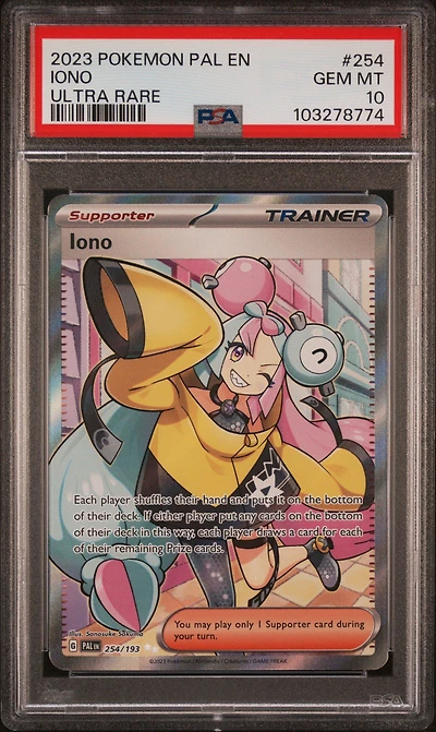 2023 Pokemon Pal En-paldea Evolved 254 Iono Ultra Rare PSA 10